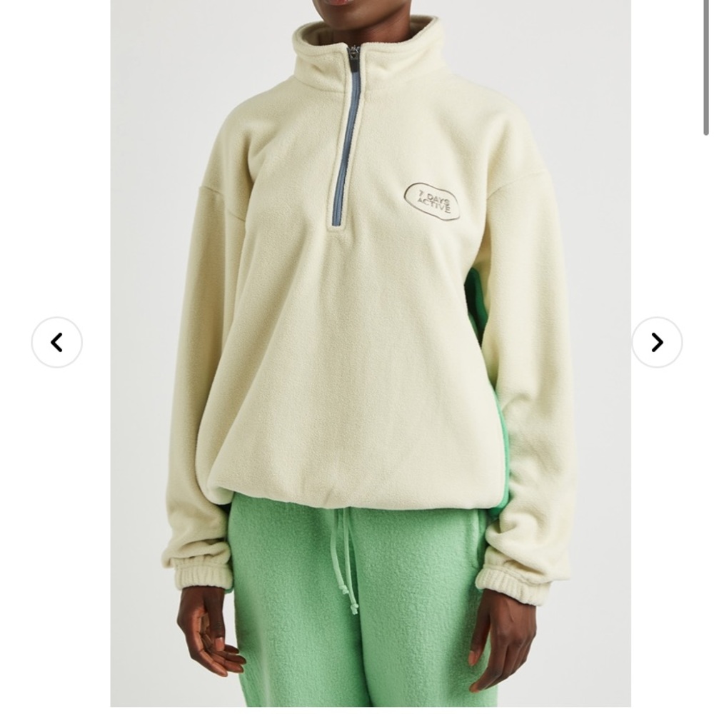7 Days Active Two-tone fleece half-zip sweatshirt
